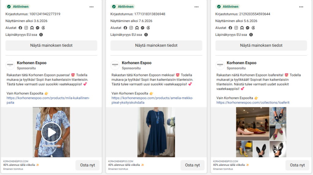 meta ads library