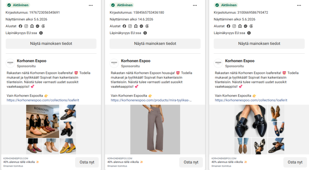 meta ads library